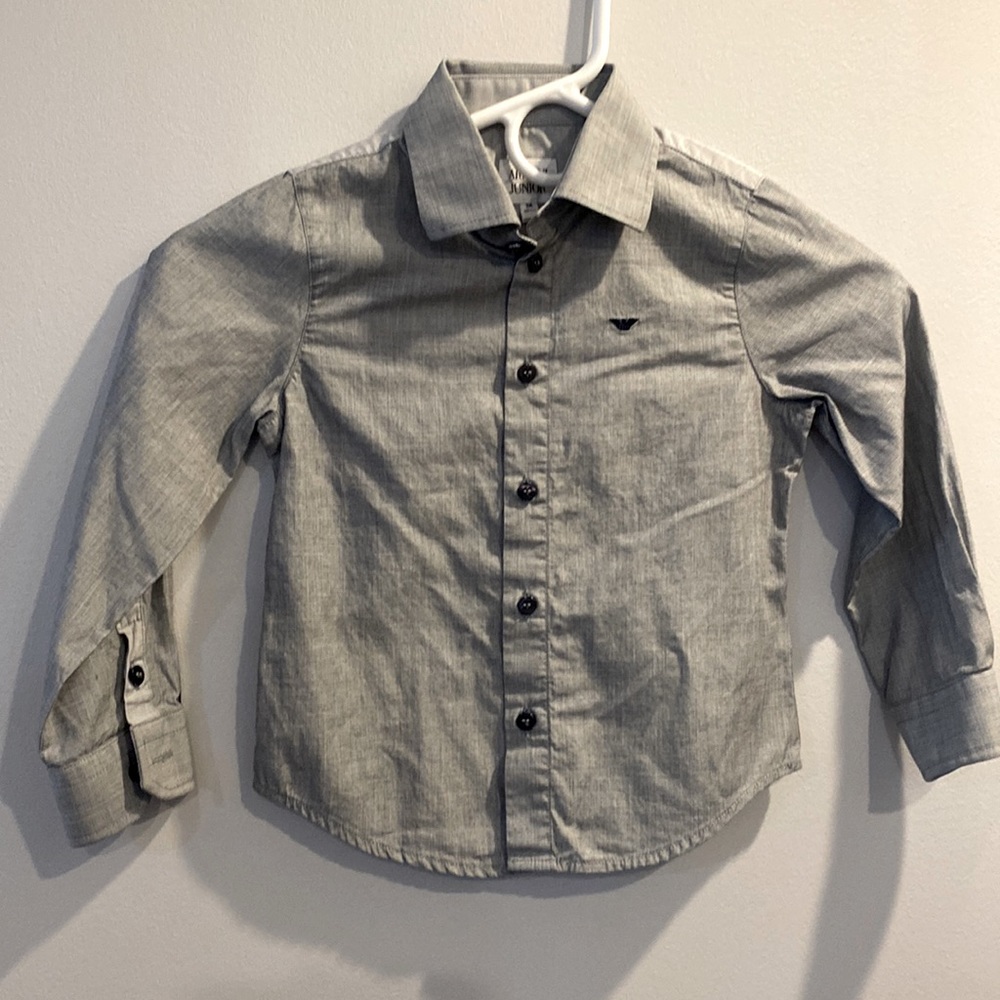 Armani Junior EUC long sleeve boys shirt. Like new! 3A